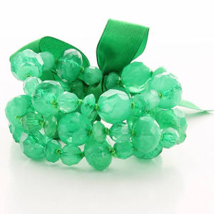 Three Line Facted Bead Stretch Bracelet